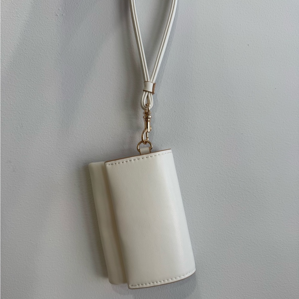 A New Day Cream Tan Card Holder Wristlet Wallet ~ GOOD CONDITION